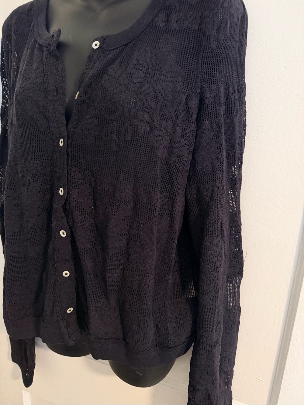 NWT retails 98, free people open knit cardigan top - Picture 3 of 7
